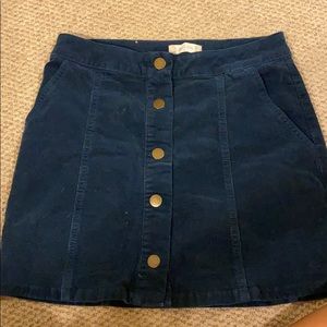 Altar’d State Navy corduroy Skirt